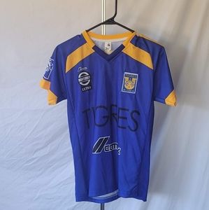 Adidas Tecate banamex jersey, boys Lg blue & yellow